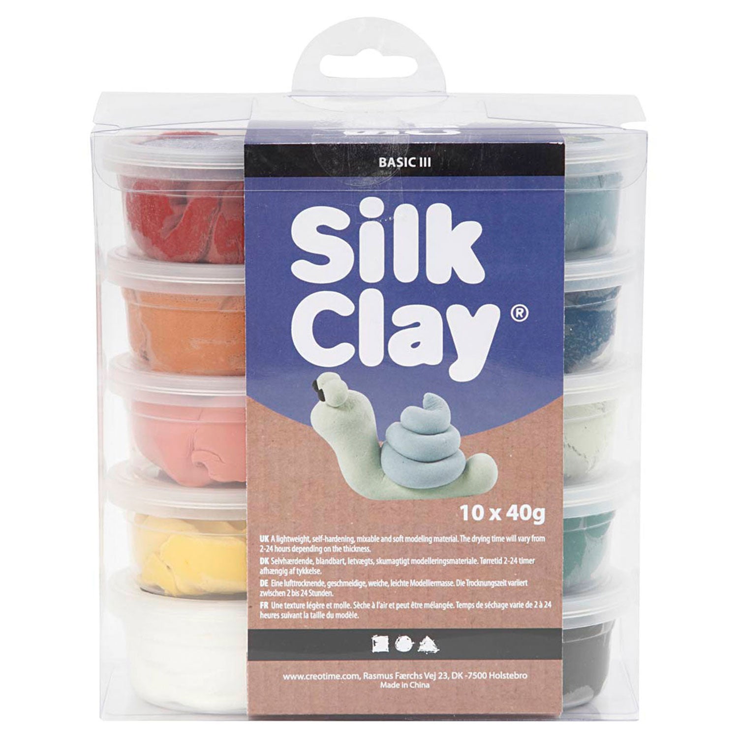 Creativ Company Silk Clay, pastel colors, 10 pc.