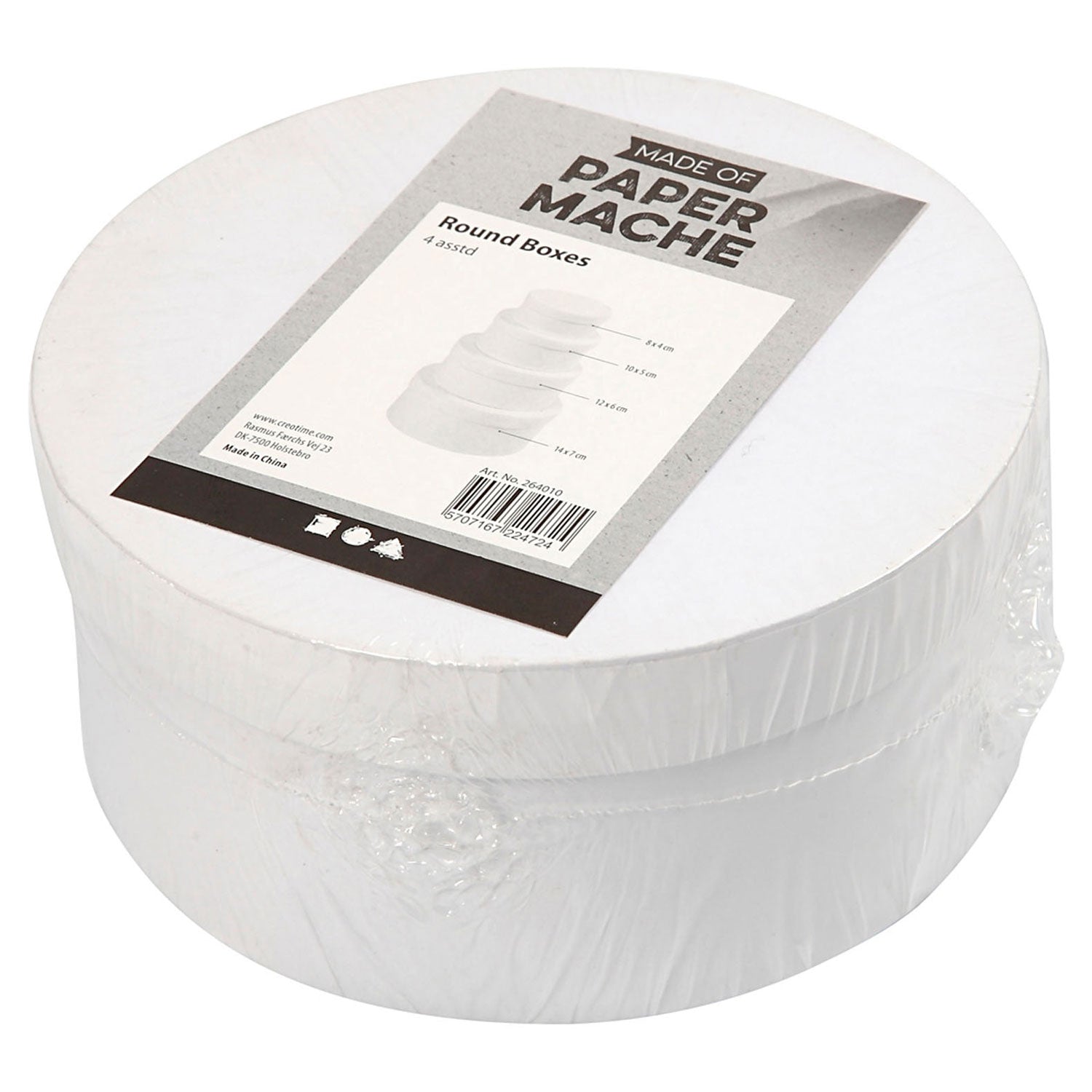 Creativ company ronde dozen van karton, 4 maten