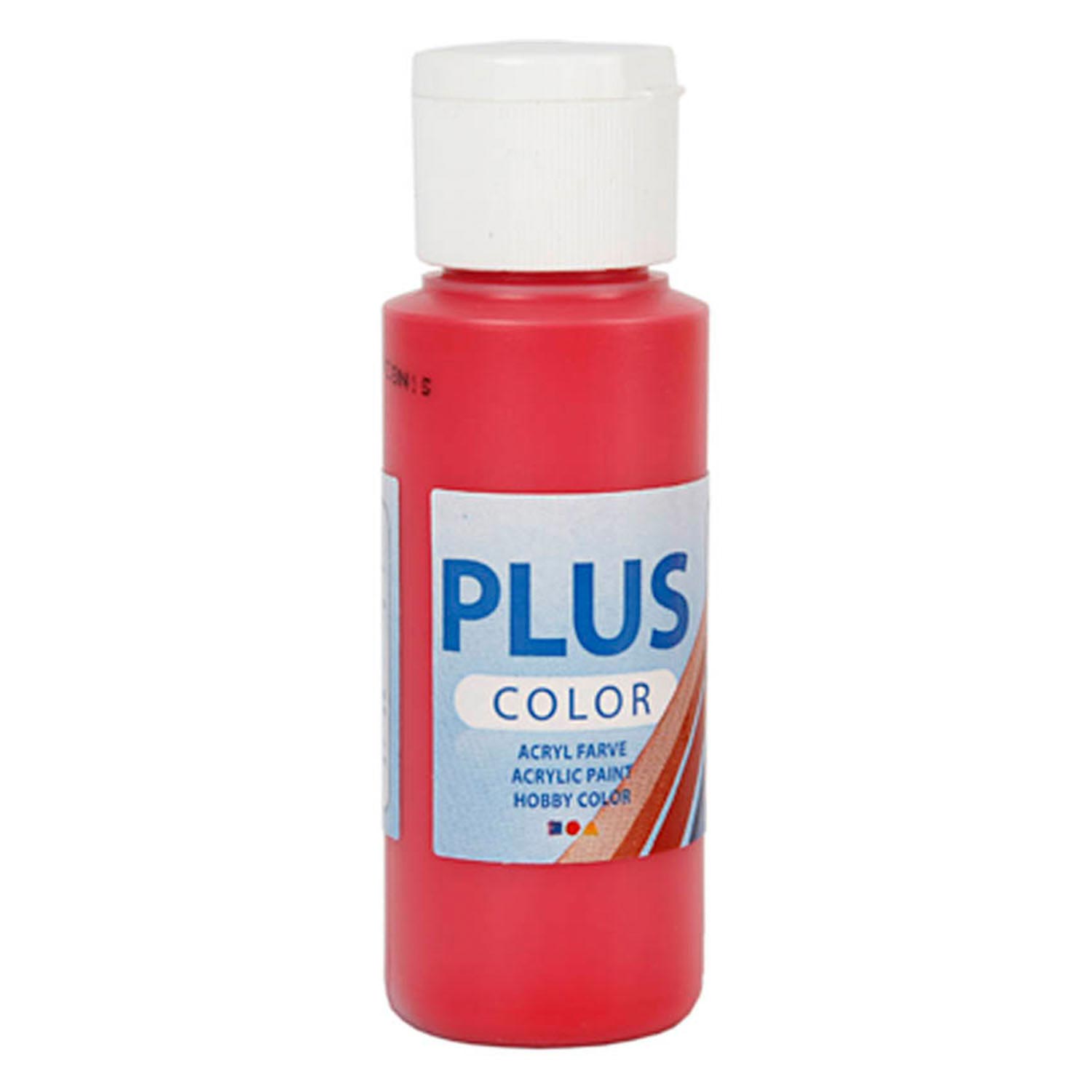 Plus Color Acrylverf Bessenrood, 60ml