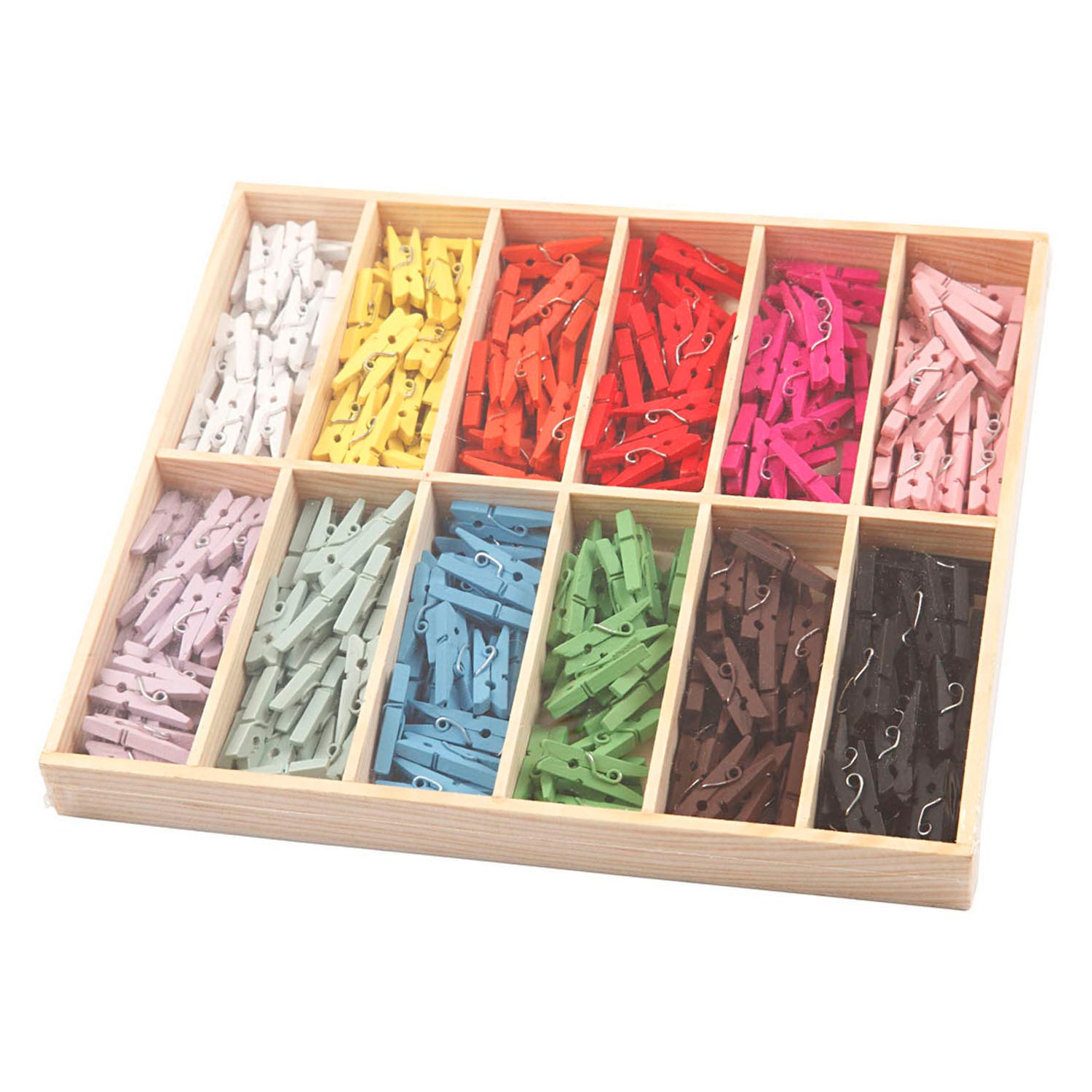 Creativ company https: www.cchobby.nl mini-wasknijper-l-25-mm-b-3-mm-diverse-kleuren-12x24-stuk-1-doos