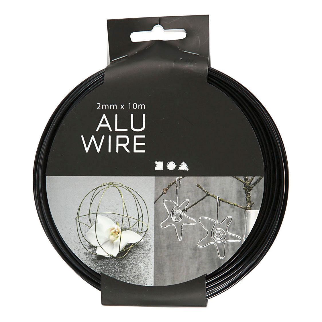 Creativ company https: www.cchobby.nl alu-draad-rond-dikte-2-mm-zwart-10-m-1-rol