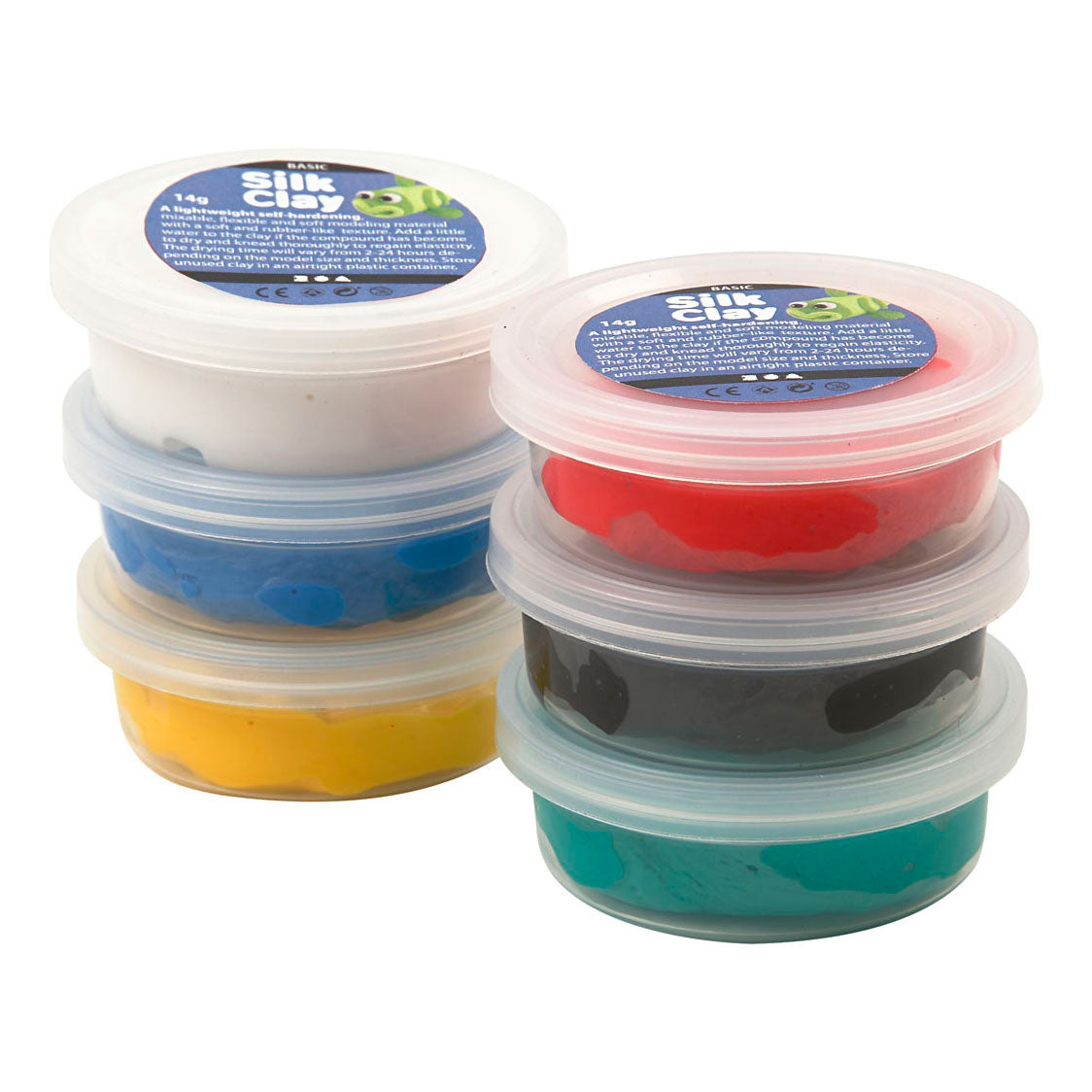 Silk clay standaard kleuren, 6x14gr.