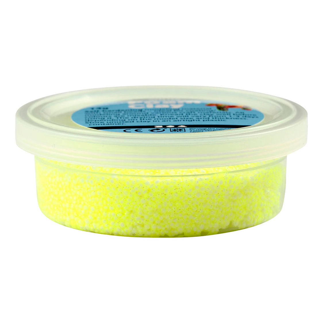 Creativ company foam clay pastel kleuren glitter, 6x14gr.