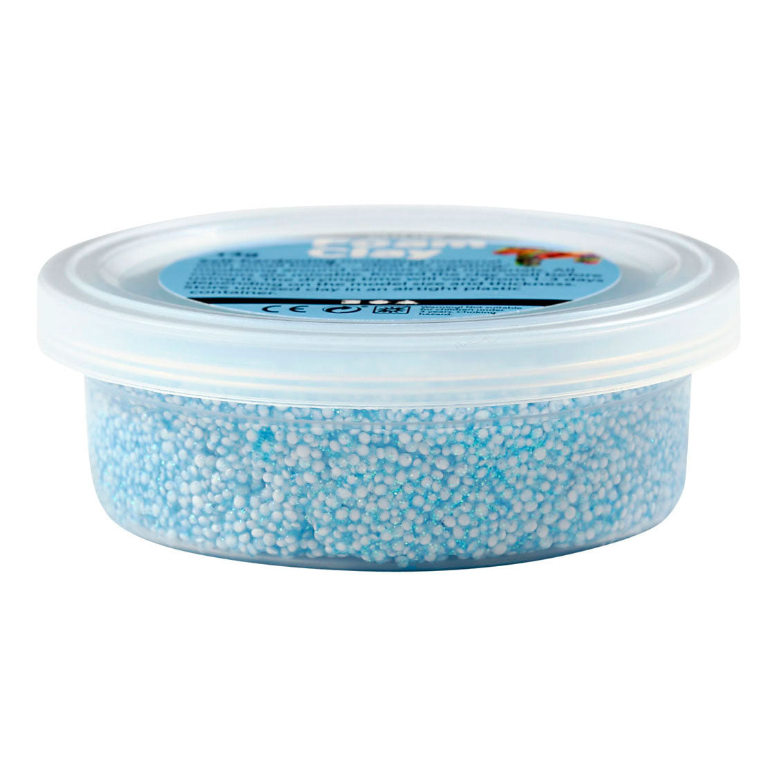 Creativ company foam clay pastel kleuren glitter, 6x14gr.