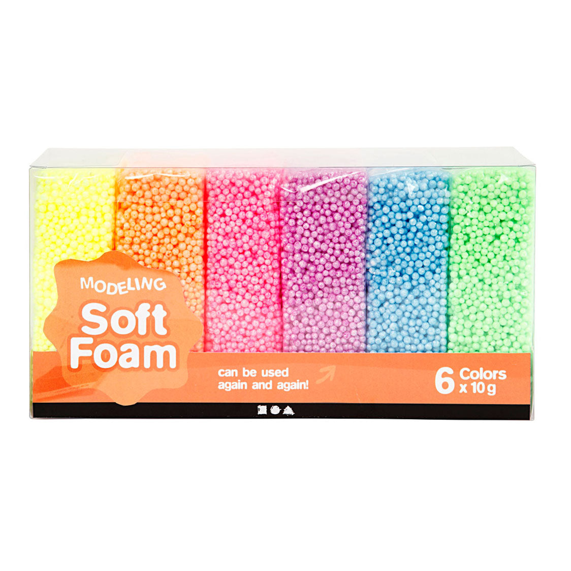 Soft Foam Clay Neonkleuren, 6x10gr.