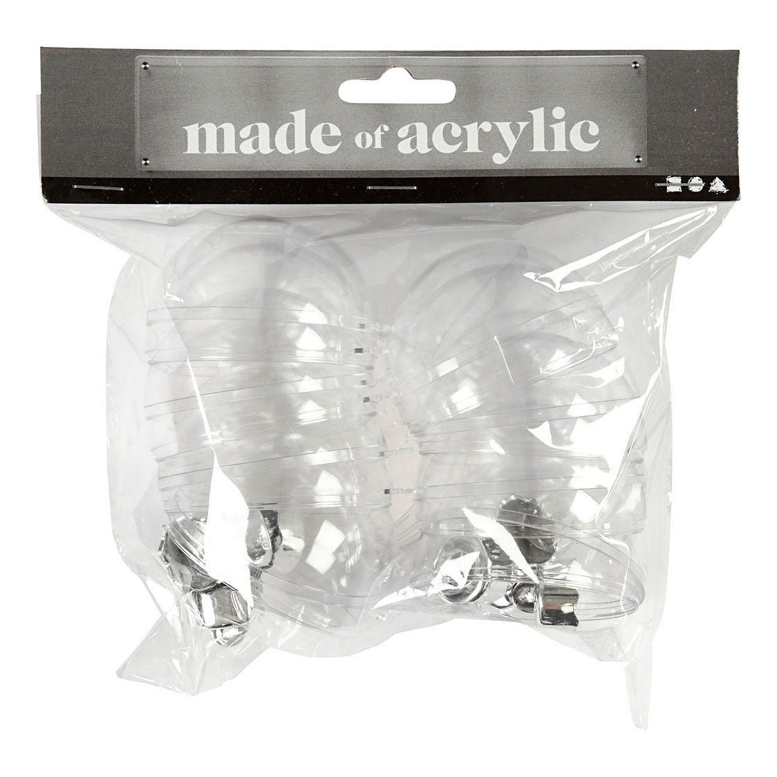 Creative company decoballen transparant 6cm, 8st.