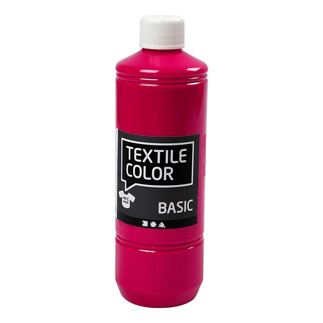 Creative company textiel kleur verf - primair rood, 500ml