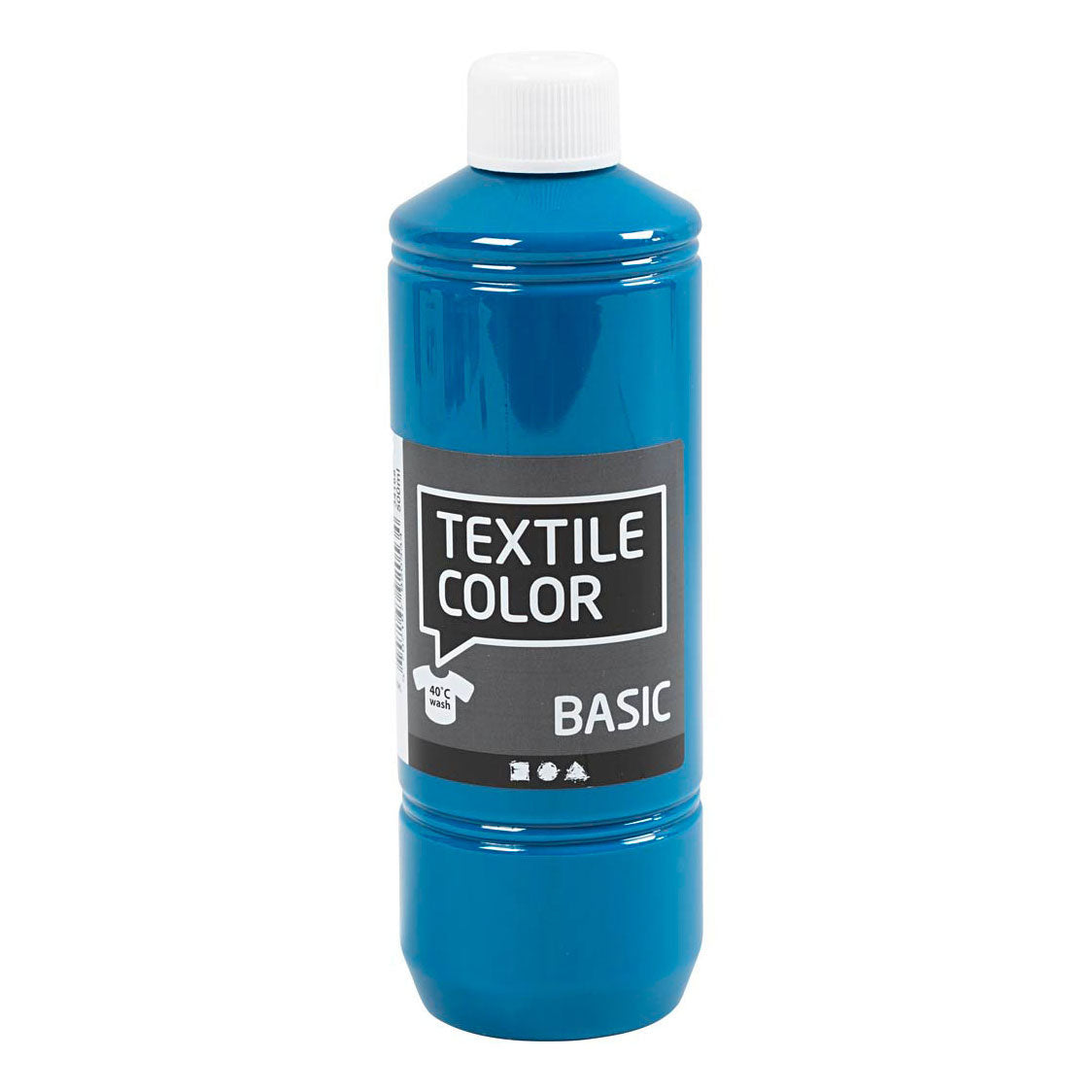 Creativ company textiel kleur verf - turquoiseblauw, 500ml