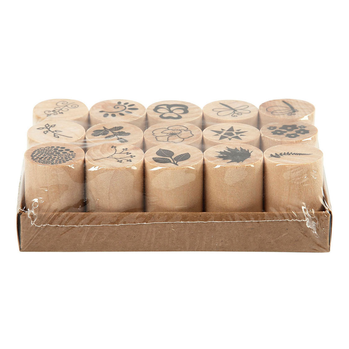 Creativ Company Deco Art Stamps Flowers and Leaves, 15pc.