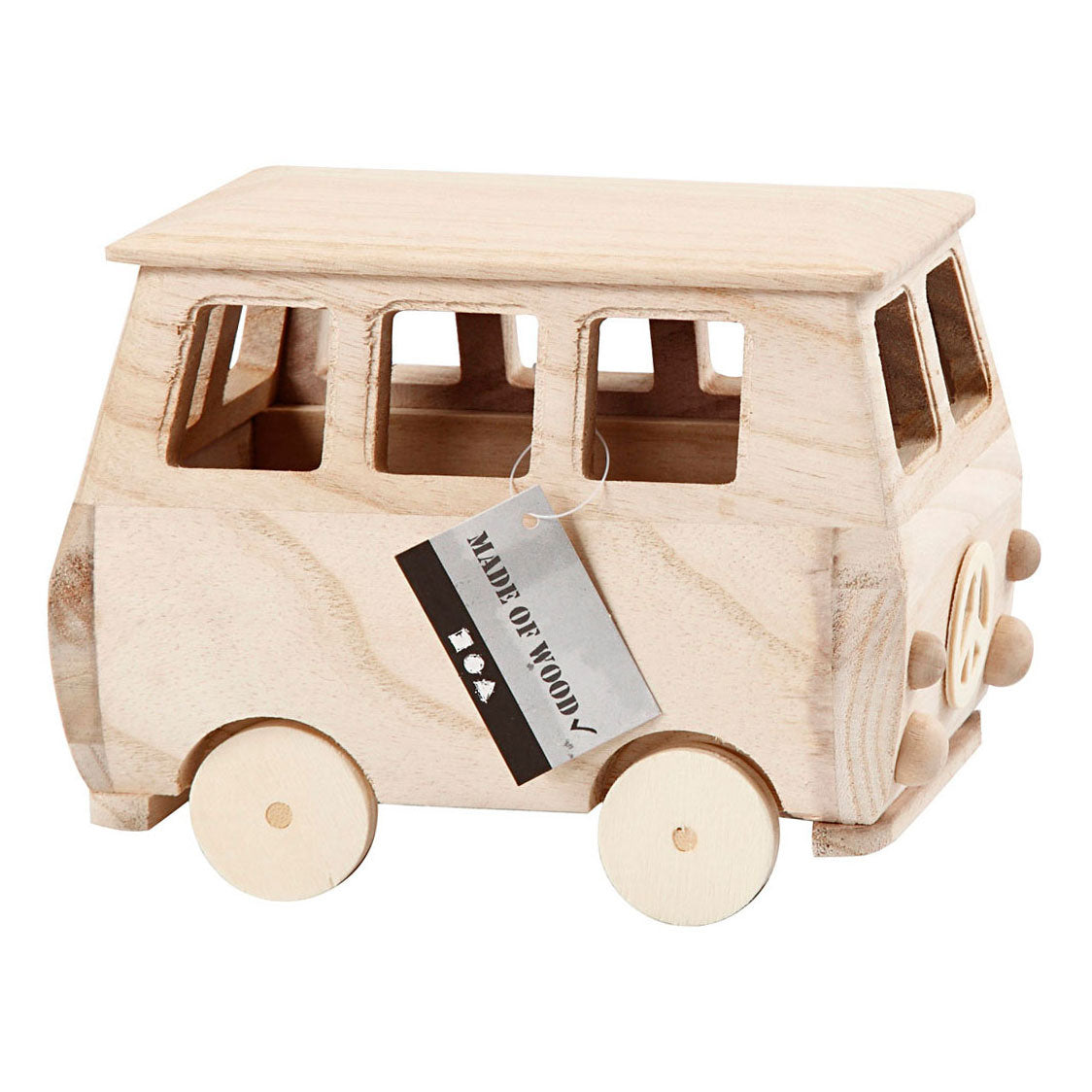 Creativ company wooden mini bus, 17x10x13cm