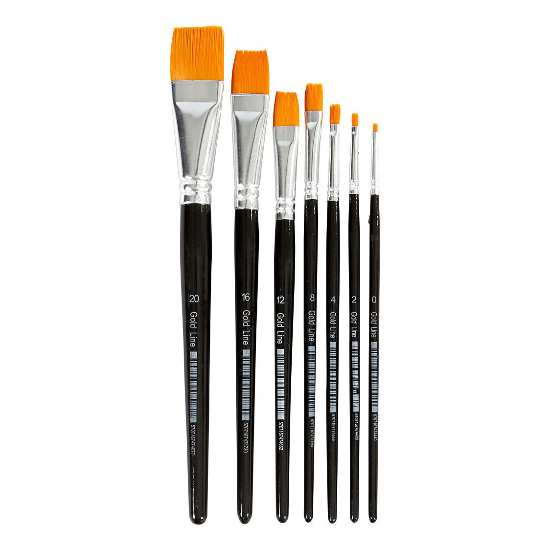 Creativ company https: www.cchobby.nl gold-line-penselen-afm-0-2-4-8-12-16-20-l-16-5-21-cm-b-1-7-mm-plat-7-stuk-1-doos