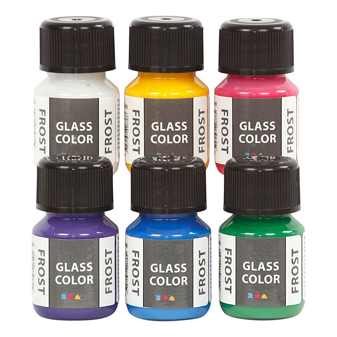 Creativ company glaskleur frost glasverf kleur, 6x30ml