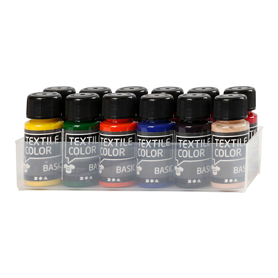 Creativ company textielkleur semi-dekkende textielverf, 12x50ml