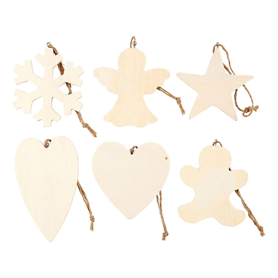 Creatief bedrijf houten ornamenten kerst thema divers, 90st.