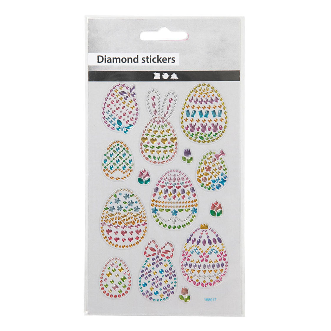 Creativ company diamantstickers paaseieren, 1 vel