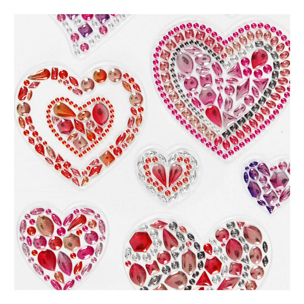Creative company diamantstickers harten, 1 vel