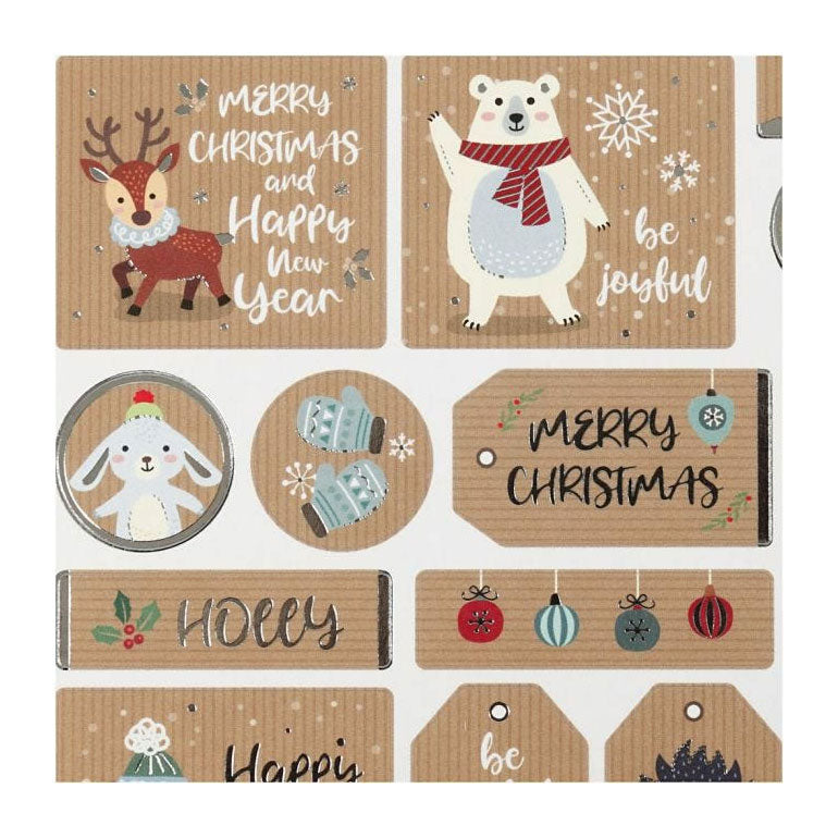 Creativ company stickers, kerst, vel 15x16,5 cm, 1 vel