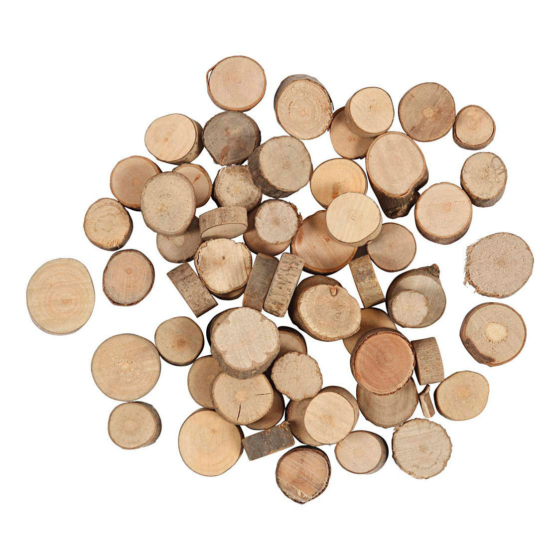 Creativ company houten schijf, d 10-15 mm, 25 gr 1 doos