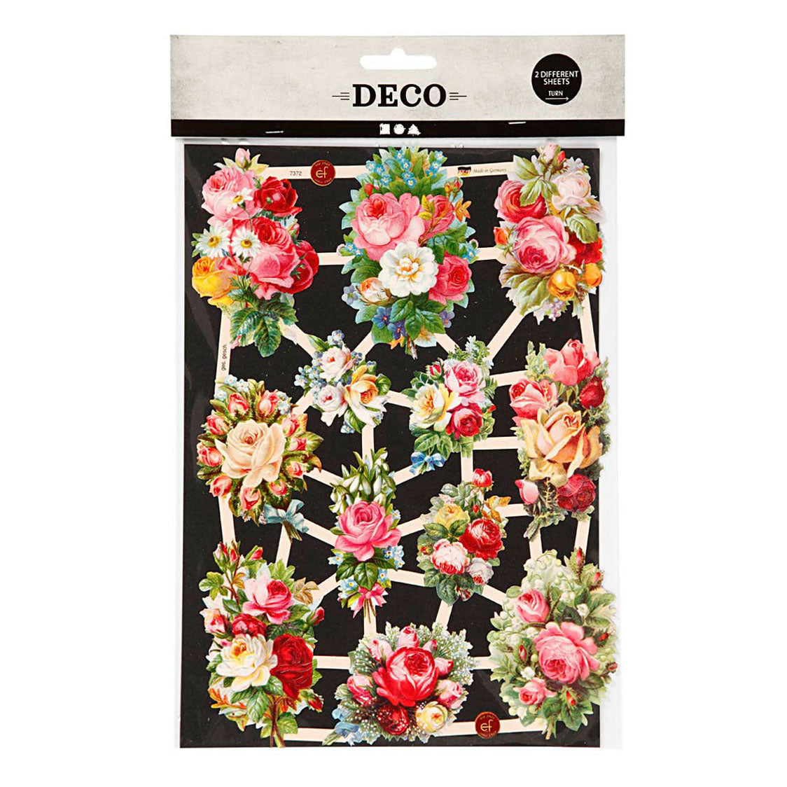 Creatief bedrijf vintage plaatjes lentebloemen, 2 vochtig