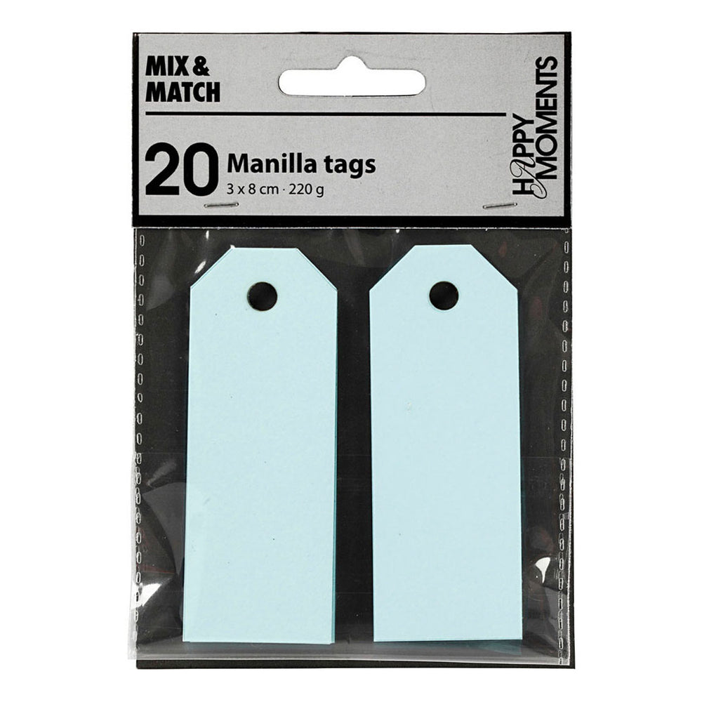 Creatief bedrijf manilla labels lichtblauw, 20st.