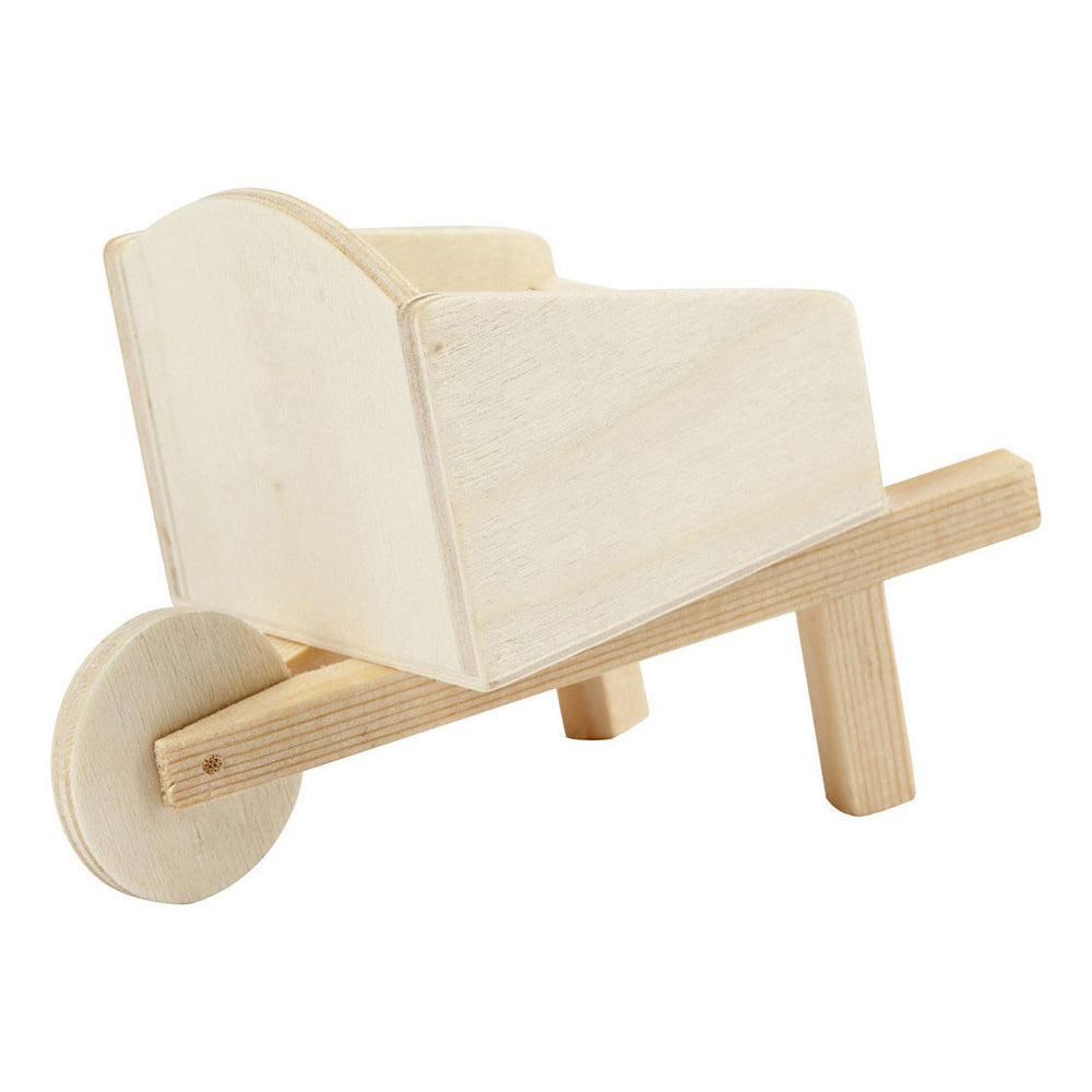 Creatief bedrijf houten mini kruiwagen