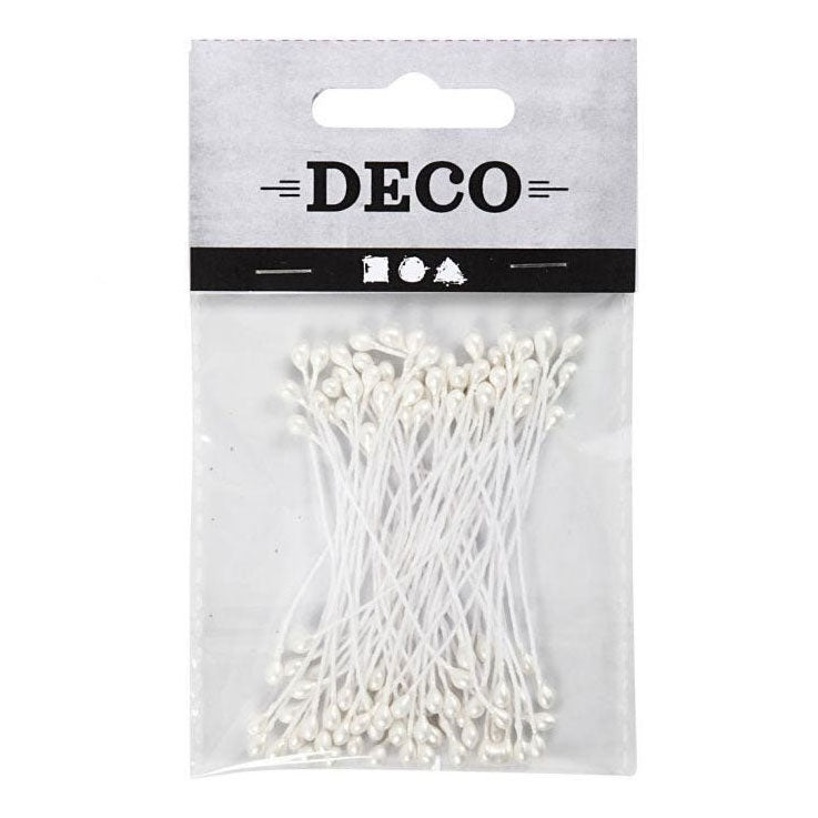Creativ company cc bloemmeeldraden 6 cm wit 100 stuks