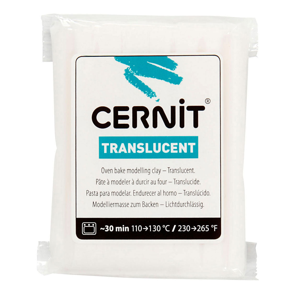 Creativ company cernit boetseerklei transparant, 56 gram