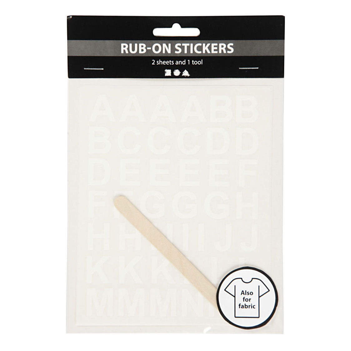 Creativ company rub-on stickers letters en cijfers wit, 2 bekeken