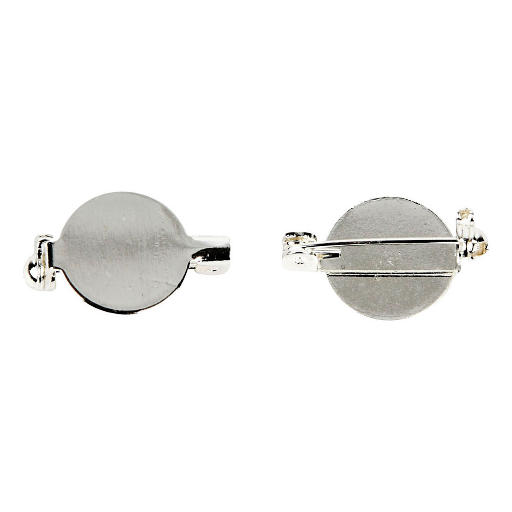 Creativ company brochespeld verzilverd 20mm, 5st.