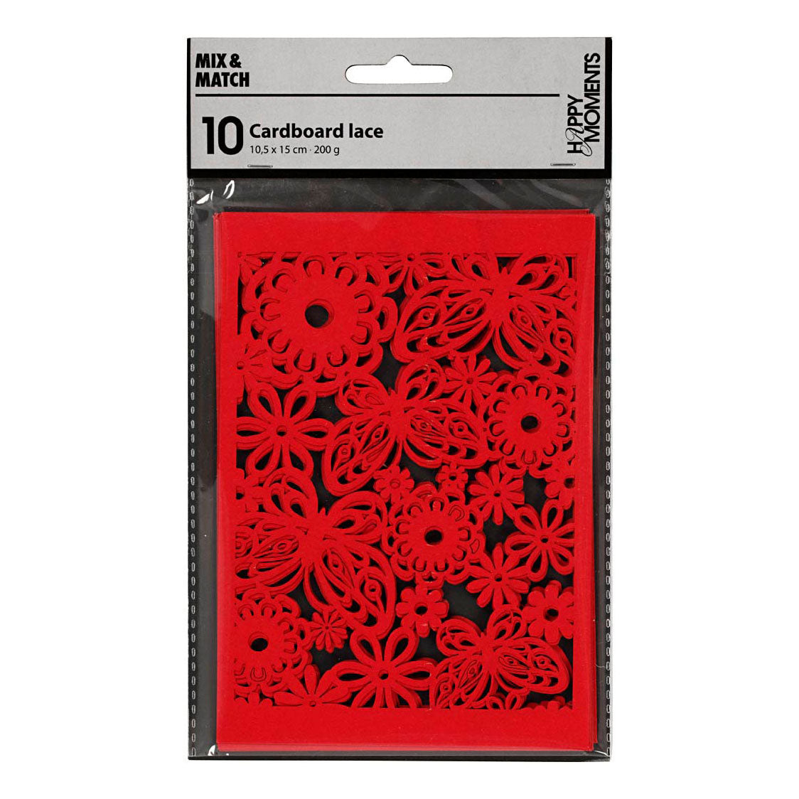 Creatief bedrijf patroonkarton rood, 10st.