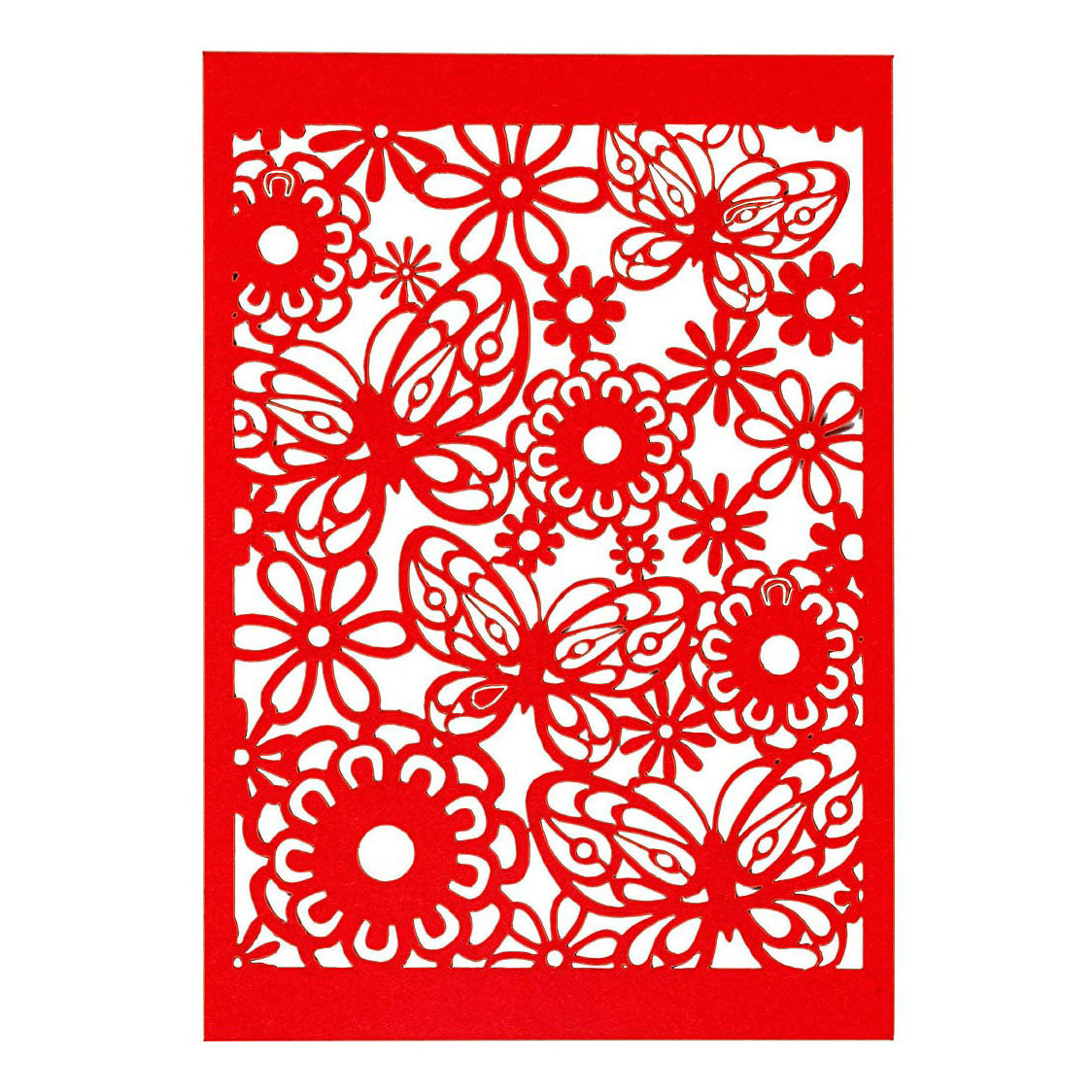 Creatief bedrijf patroonkarton rood, 10st.