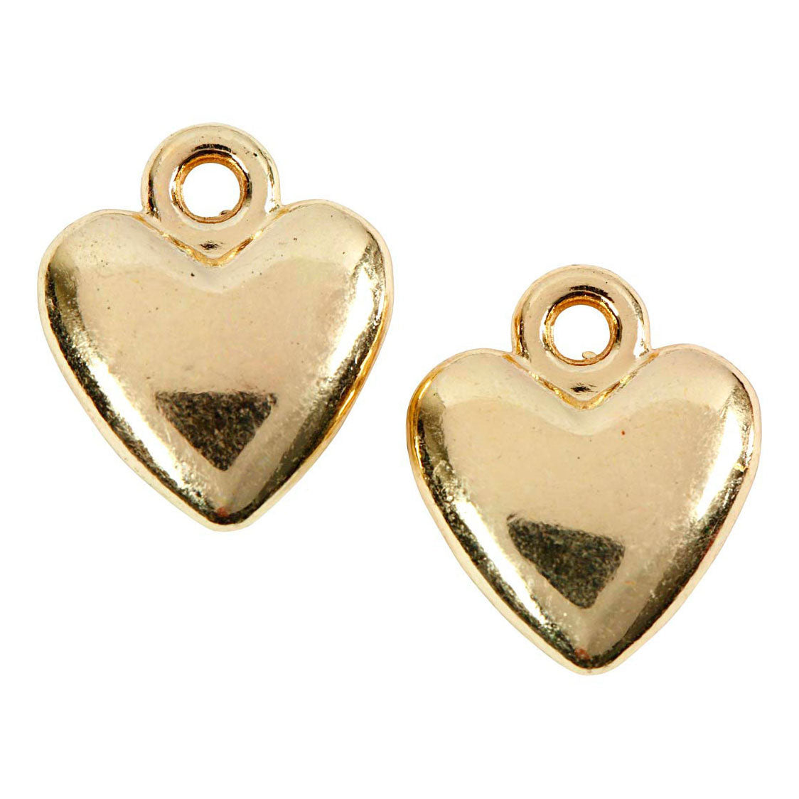 Creativ company https: www.cchobby.nl heart-shaped-pendant-size-13x15-mm-gold-plated-10-pieces-1-box