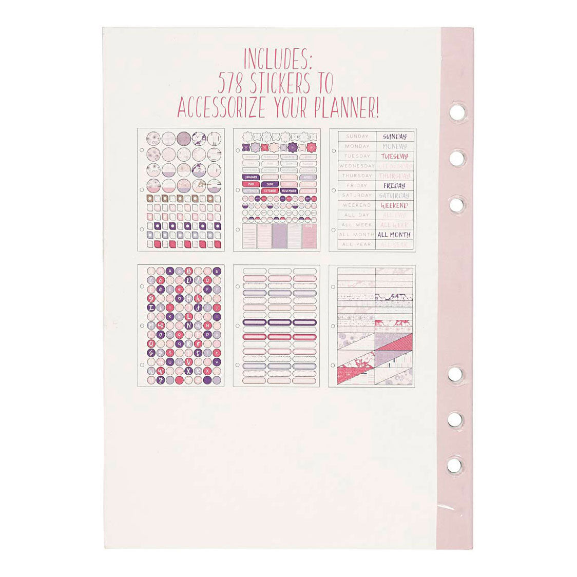 Creativ bedrijfsstickerboek bloemen a5 voor planner, 578st.