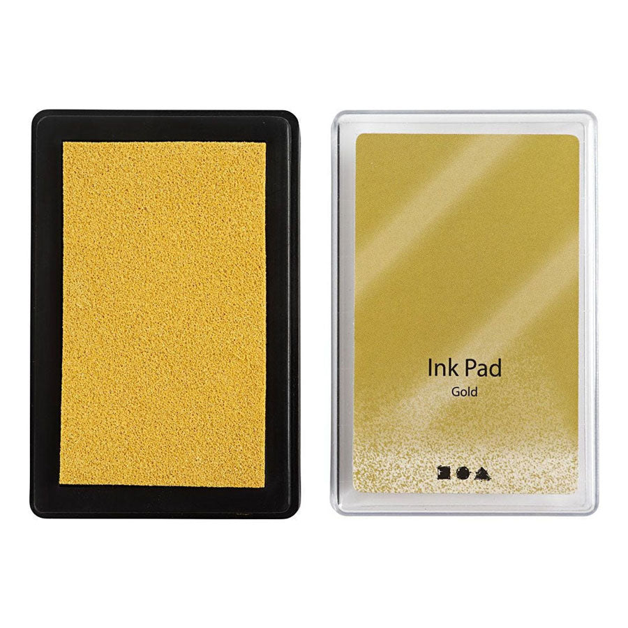 Creativ Company Stamp ink, gold, H: 2 cm, size 9x6 cm, 1 pc