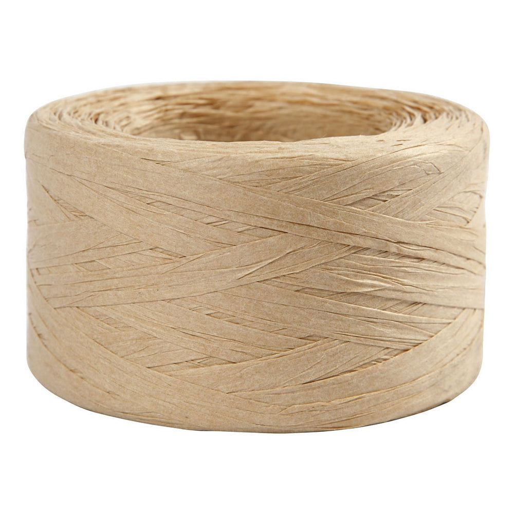 Creativ company papier raffia garen zandkleur, 100m
