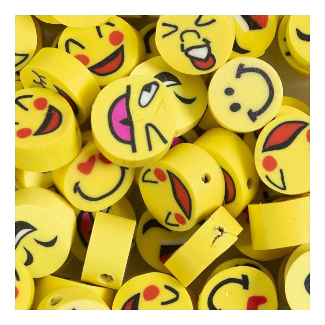 Creatief bedrijf figuurkralen smiley, 60st.