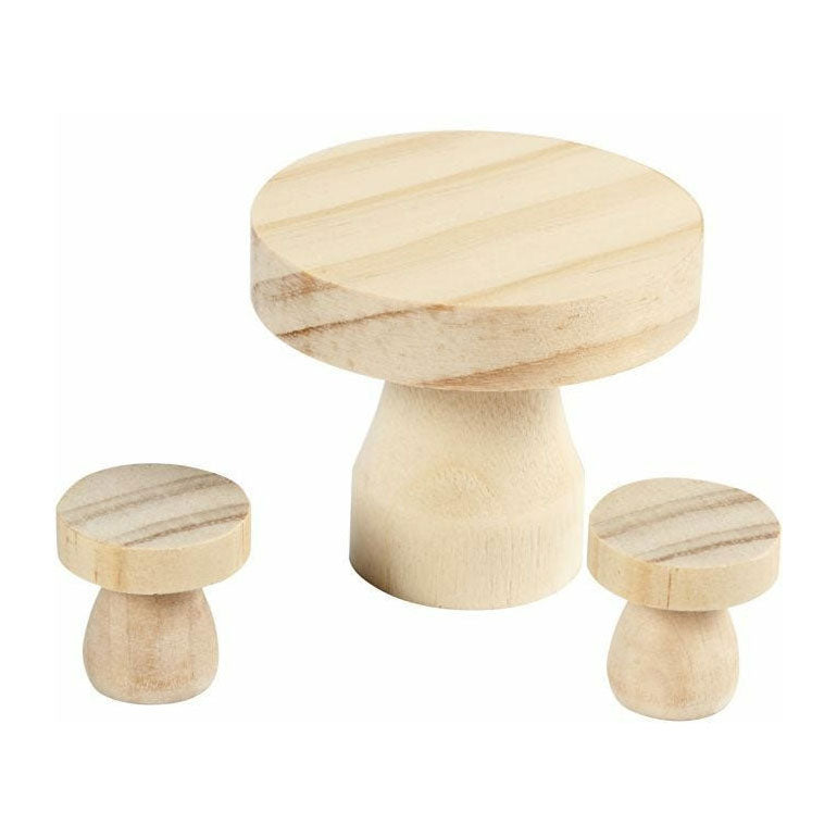 Creativ company houten mini-meubelset, 3dlg.