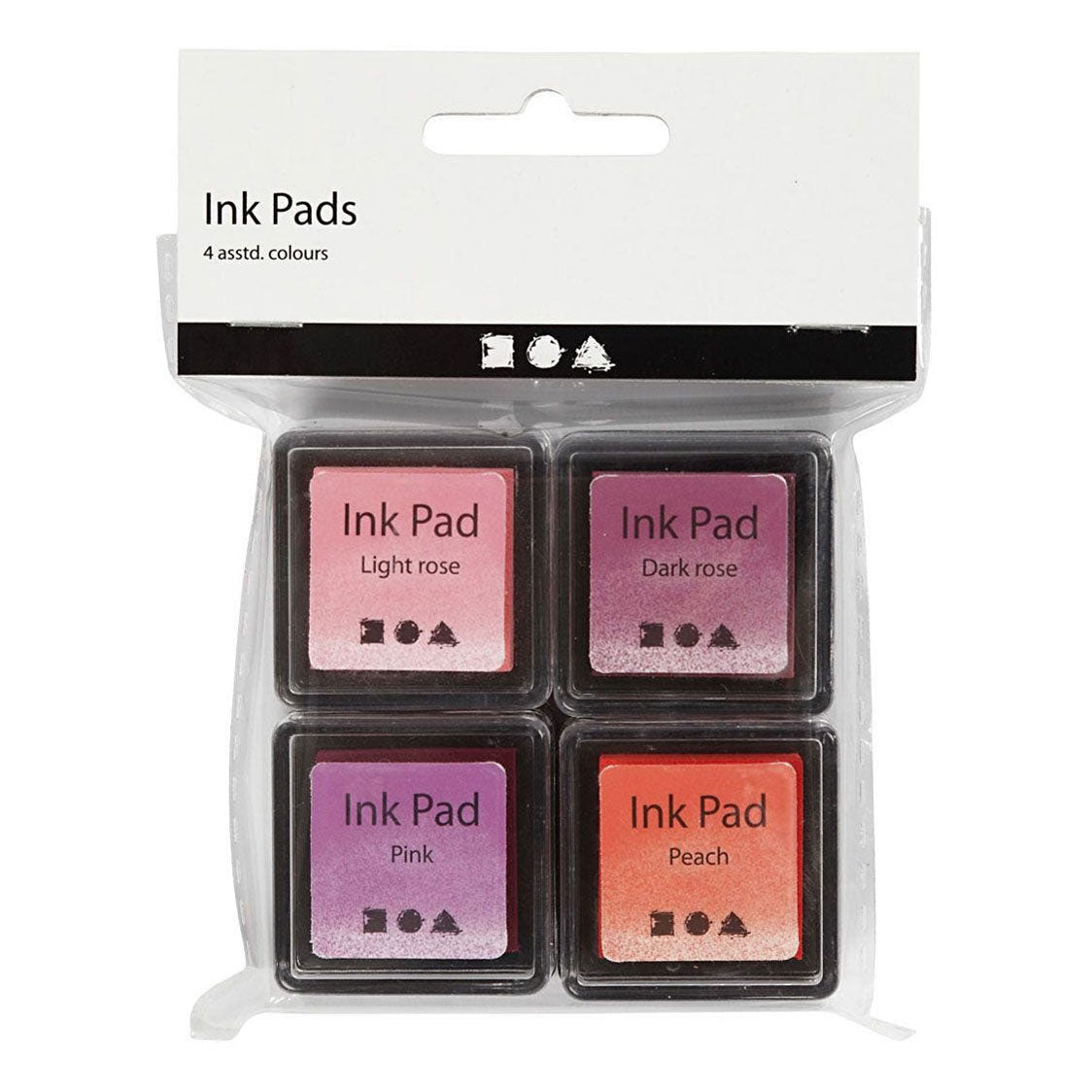 Creatief bedrijf stempelinkt roze tinten, 4st.