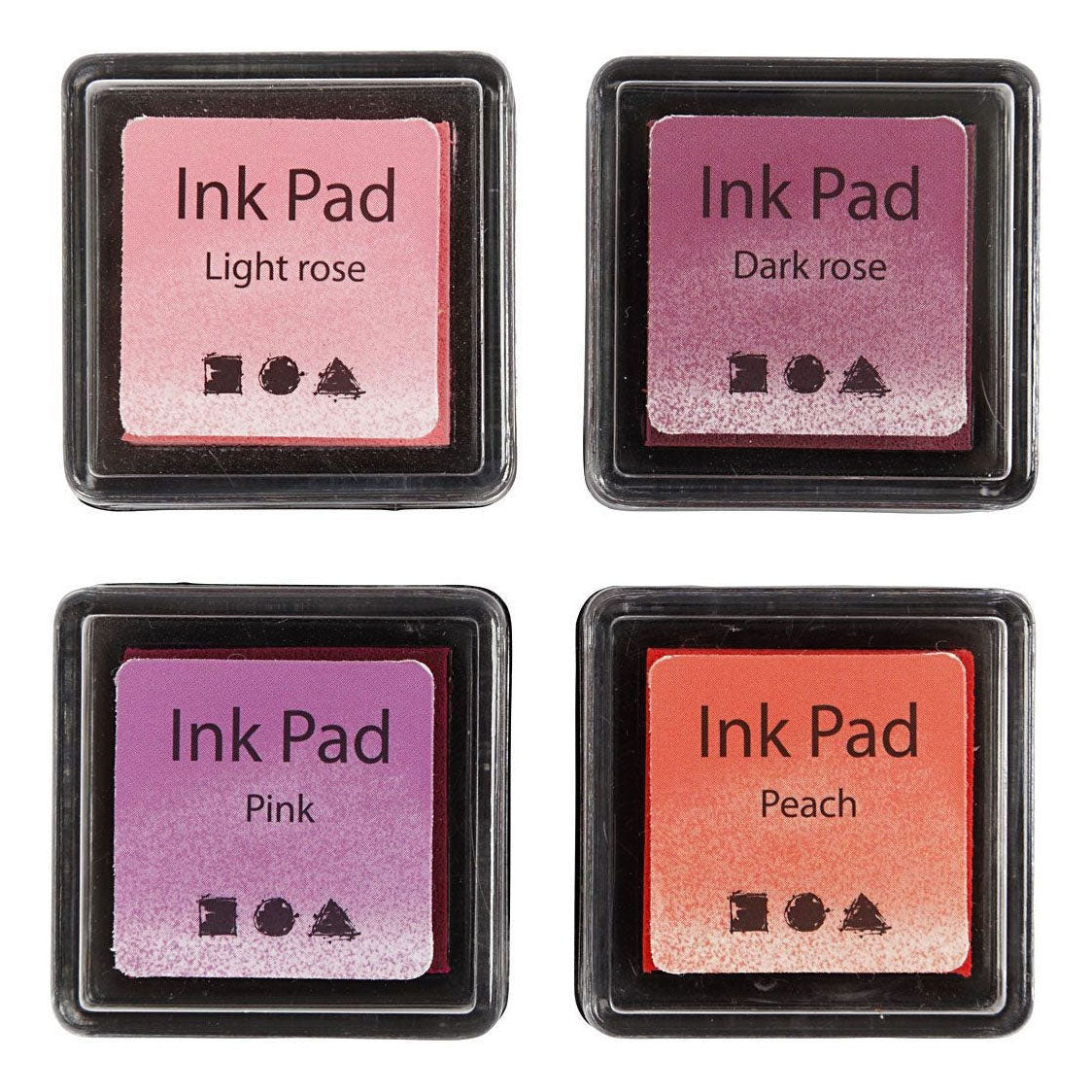 Creatief bedrijf stempelinkt roze tinten, 4st.