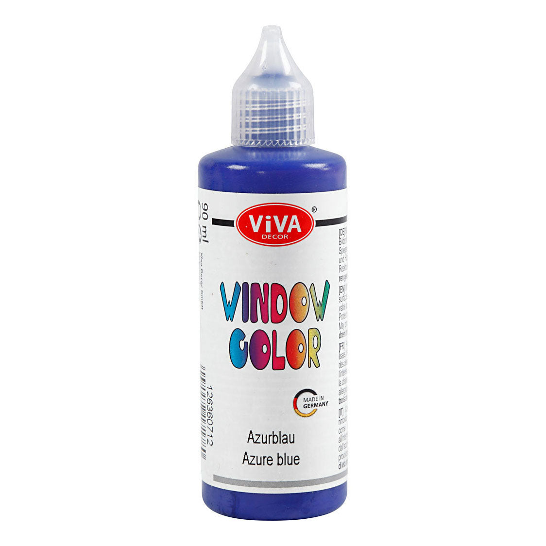 Creativ company raamkleursticker en glasverf - azuurblauw, 90ml