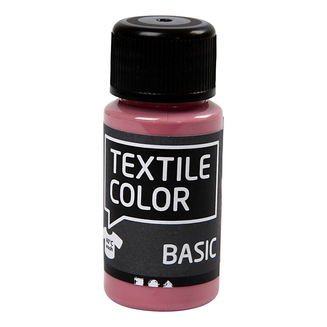 Creativ company textielkleur semi-dekkende textielverf - donkerroze, 50ml