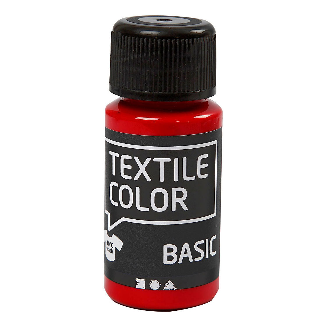 Creativ company textielkleur semi-dekkende textielverf - rood, 50ml