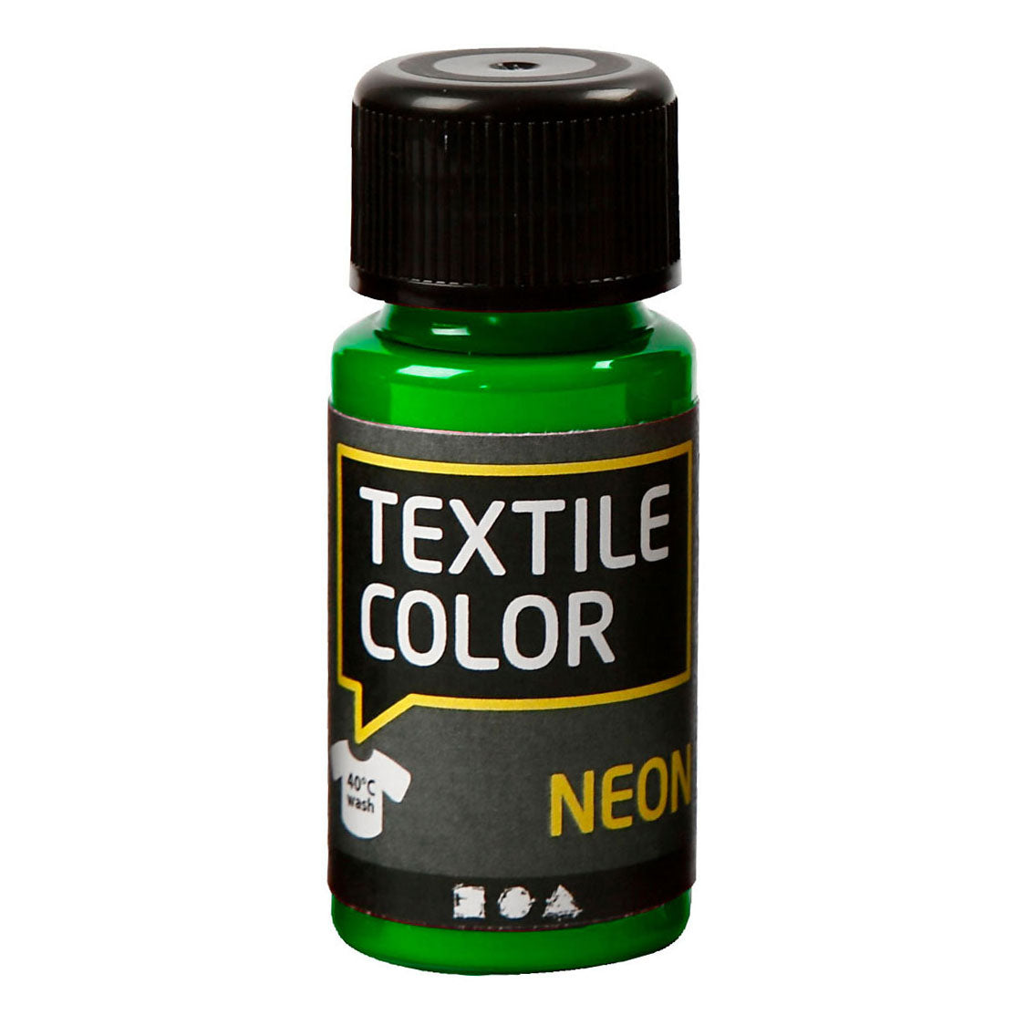 Creativ company textielkleur dekkende textielverf - neon groen, 50ml