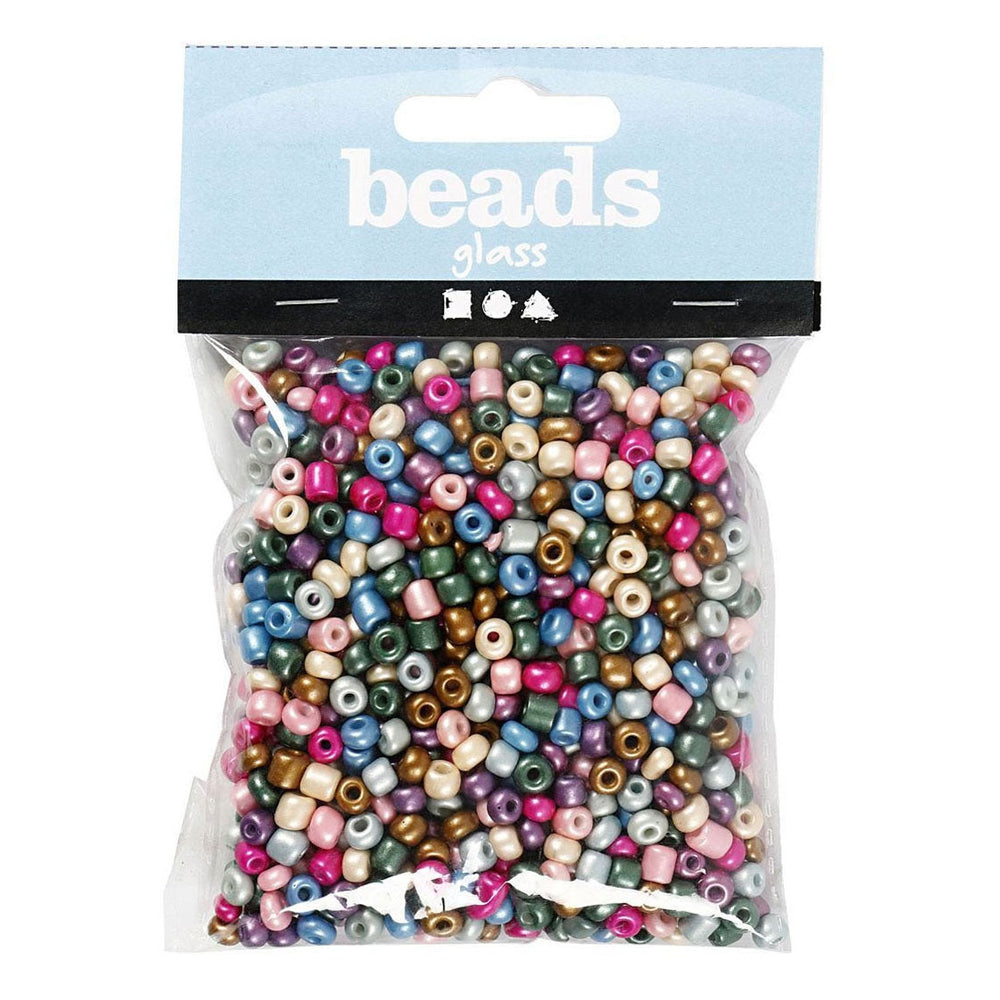 Creativ company rocailles metallic kleuren, 130 gram