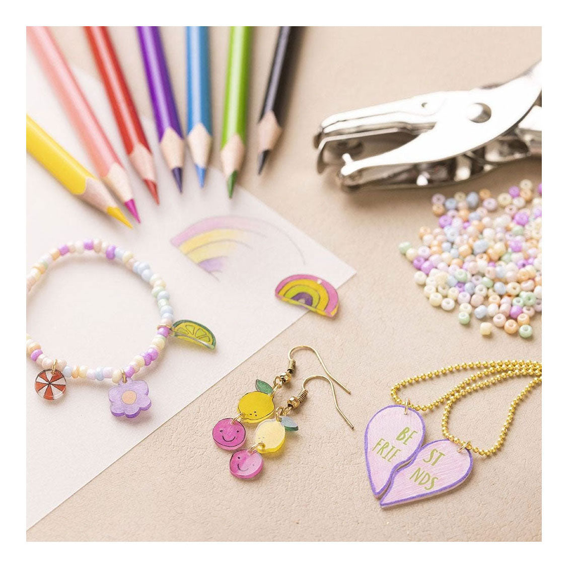 Creativ Company rocaille beads, assorted colours, 130 grams