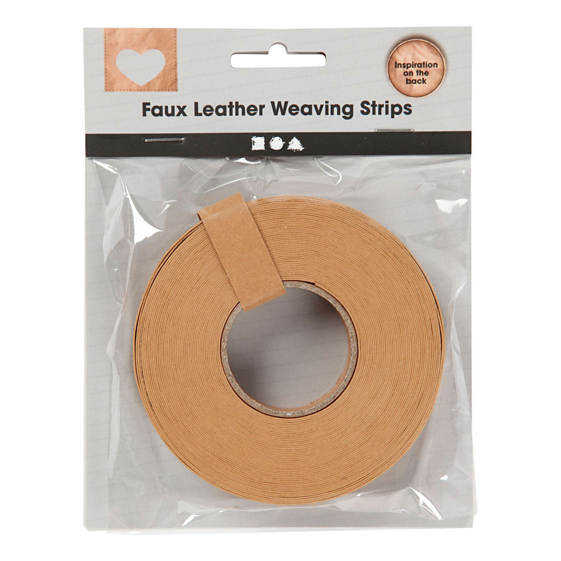 Creativ Company braiding strips, w: 15 mm, thickness 0.55 mm, light brown, 9.5m