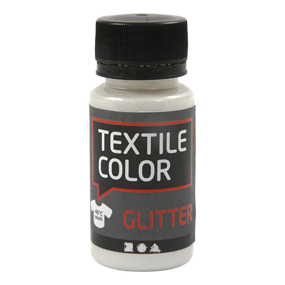 Creative company textielkleur transparant glitter voor textielverf, 50ml