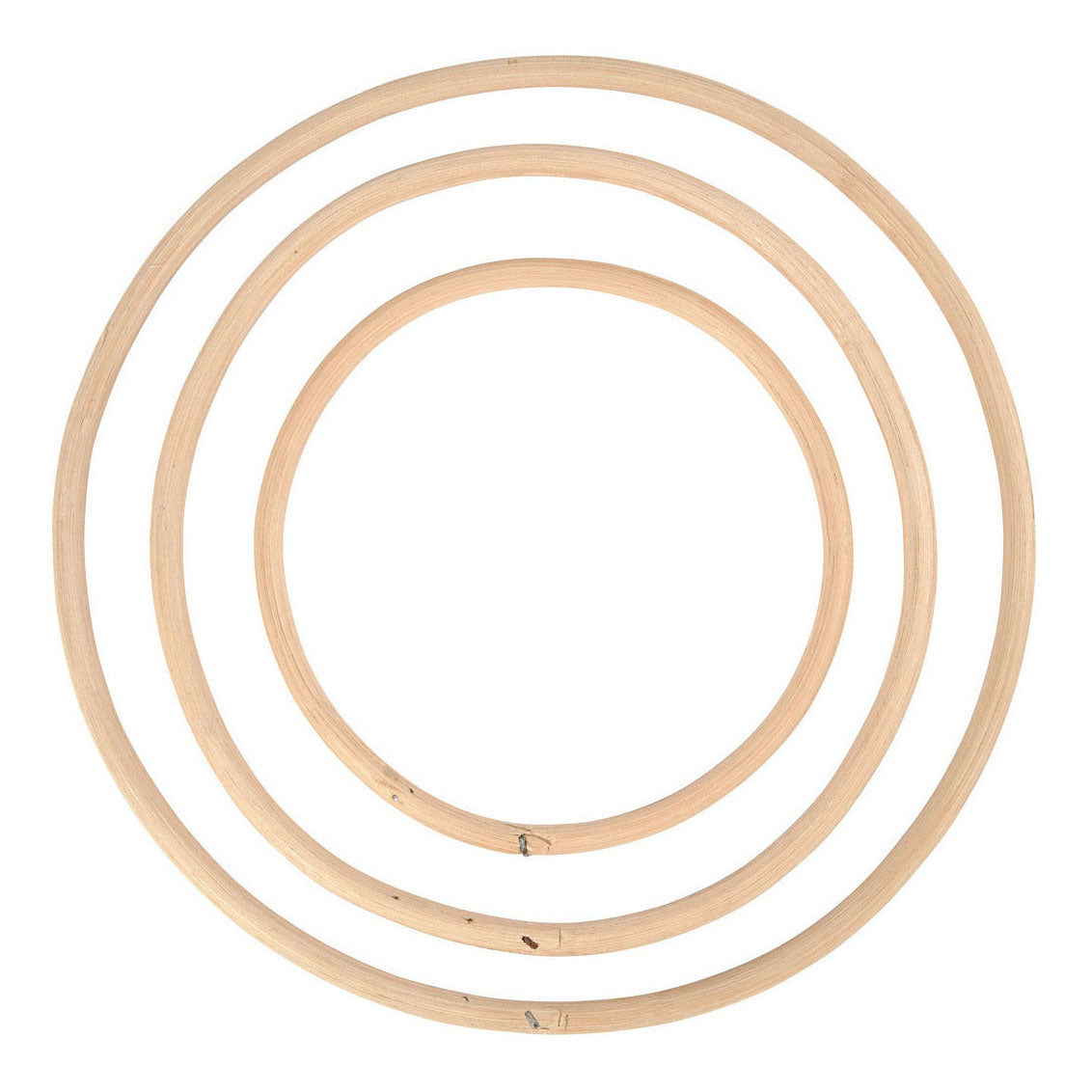 Creativ company bamboe ring, d 15,3+20,3+25,5 cm, 3 stuk 1 set