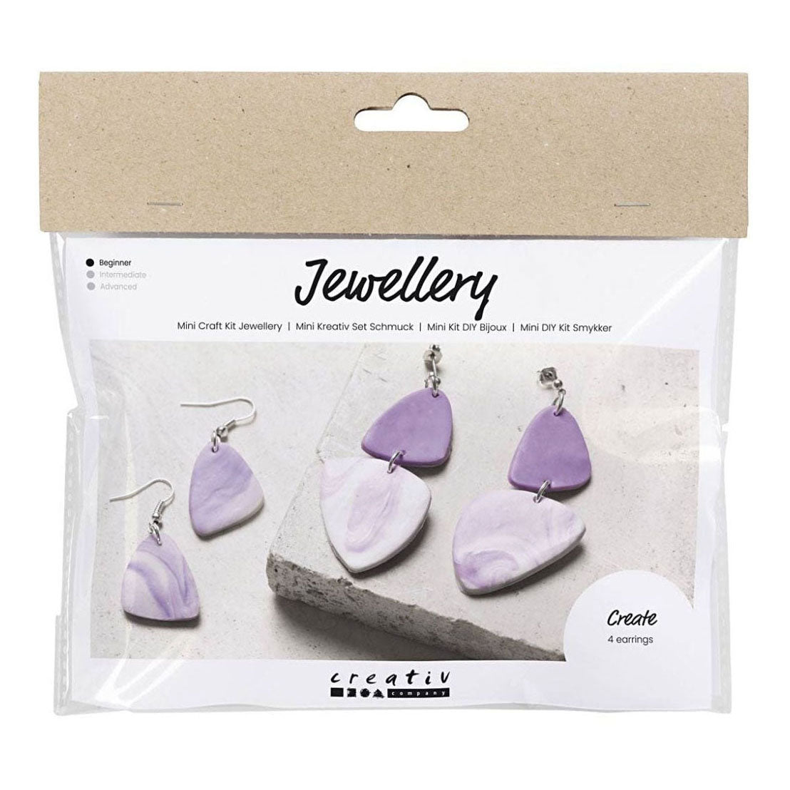 Creative company mini hobbyset sieraden oorbellen paars