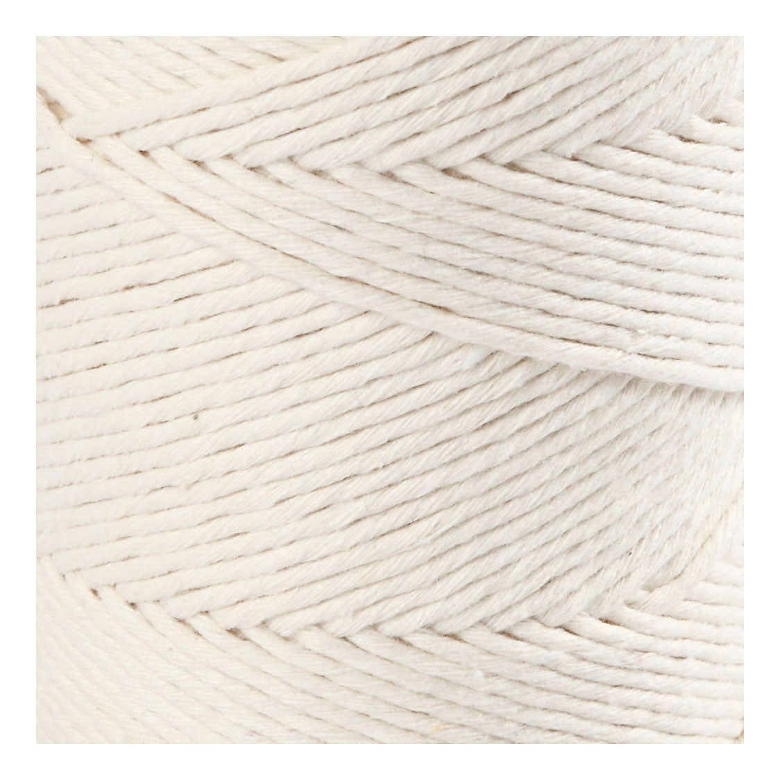 Creativ company macramé koord, l: 198 m, d 2 mm, off-white, 330 gr 1 rol